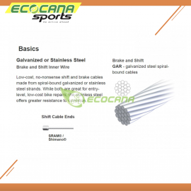 Jagwire Basic Shift Inner Wire - Galvanised Steel Jagwire Basic Shift Inner Wire - Galvanised Steel