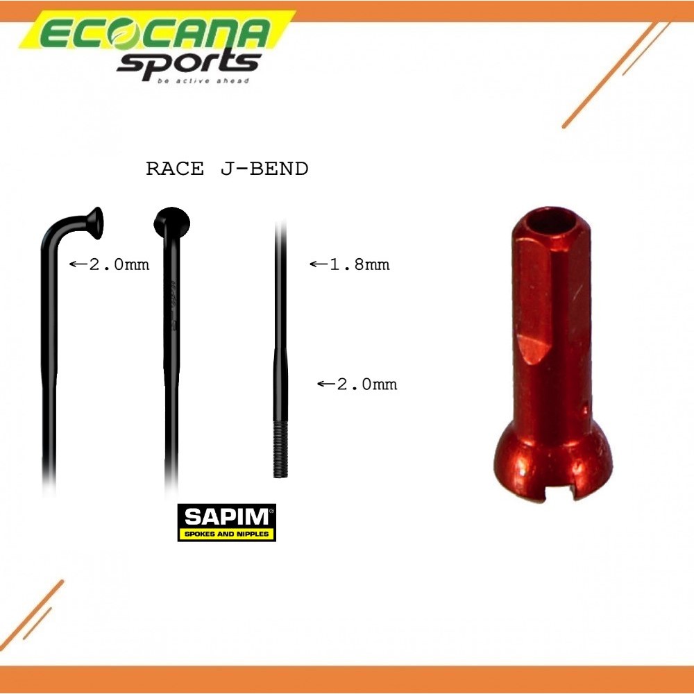 SAPIM RACE SPOKE & SAPIM 14MM ALLOY SECURELOCK NIPPLE